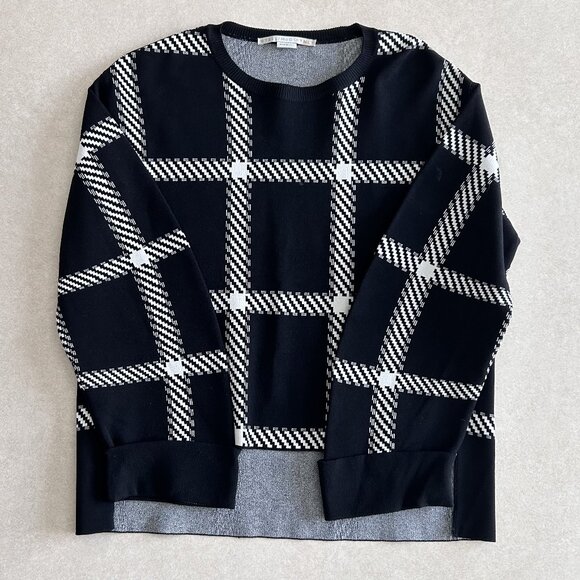 Stella McCartney Windowpane Check Print Sweatshirt ASO Emily in Paris - Picture 9 of 16